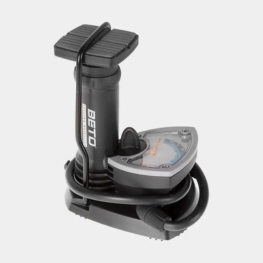 Minifotpump BETO Med Analog Tryckmätare (Manometer) svart