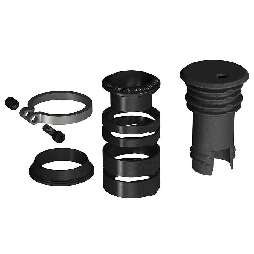 Täcklock OneUp EDC Stem Cap and Preload Kit svart