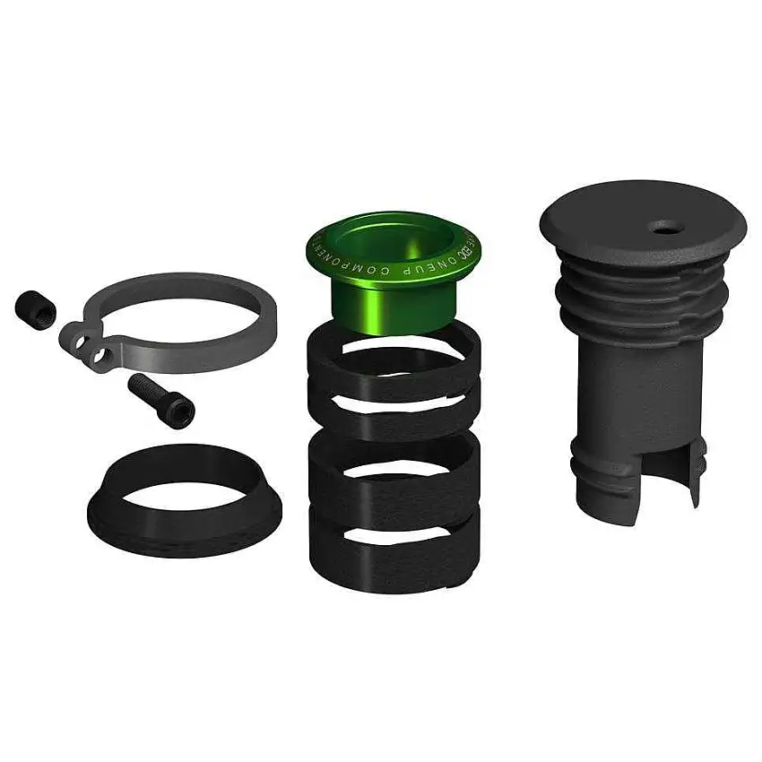 Täcklock OneUp EDC Stem Cap and Preload Kit grön