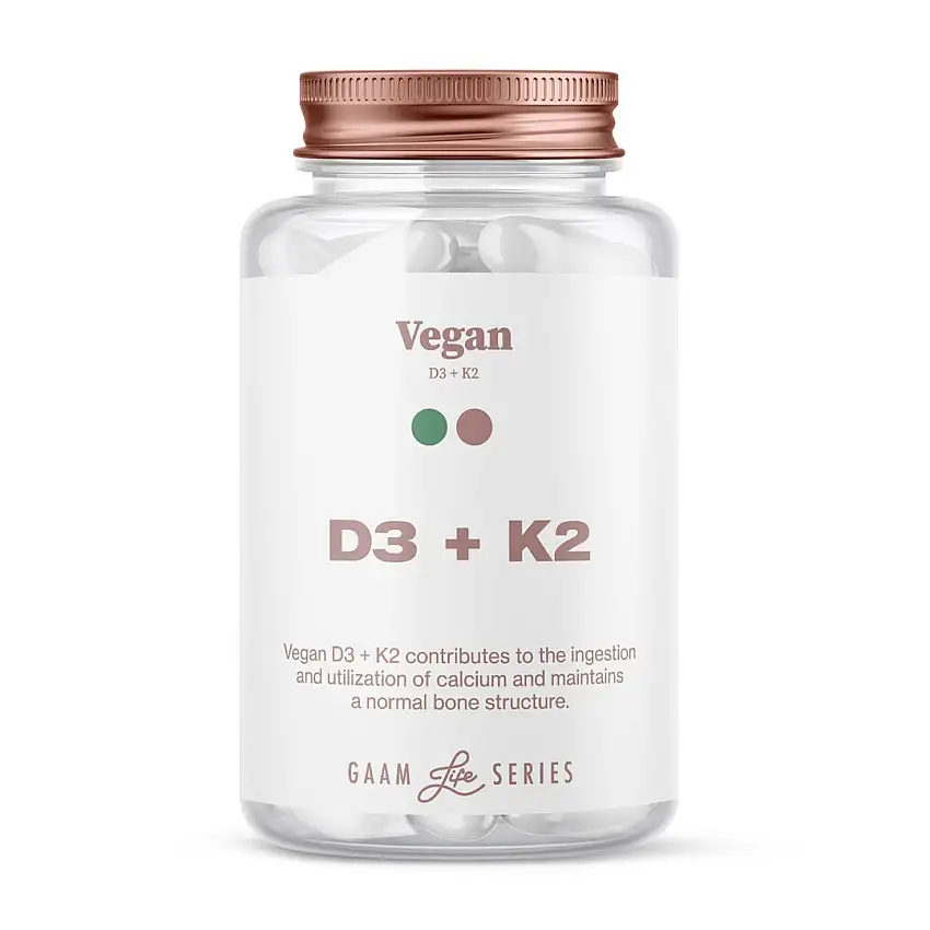 Vitaminer GAAM Life Series Vegan D3 + K2  60 caps