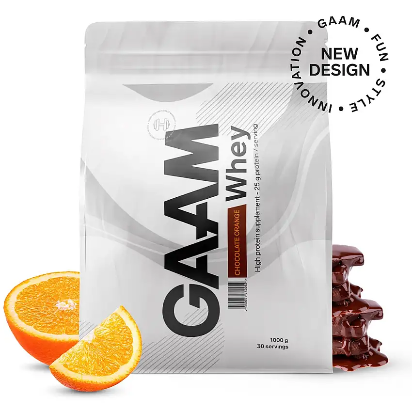 Proteinpulver GAAM 100% Whey Premium Chocolate Orange 1 kg