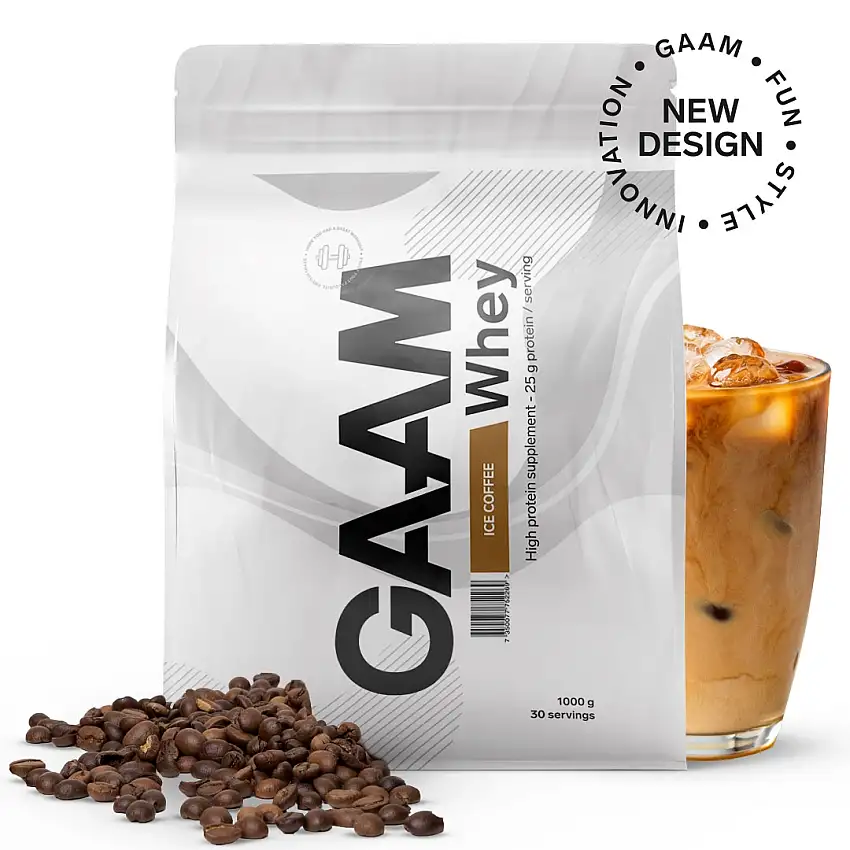 Proteinpulver GAAM 100% Whey Premium Ice Coffee 1 kg