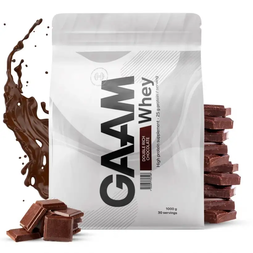 Proteinpulver GAAM 100% Whey Premium Double Rich Chocolate 1 kg