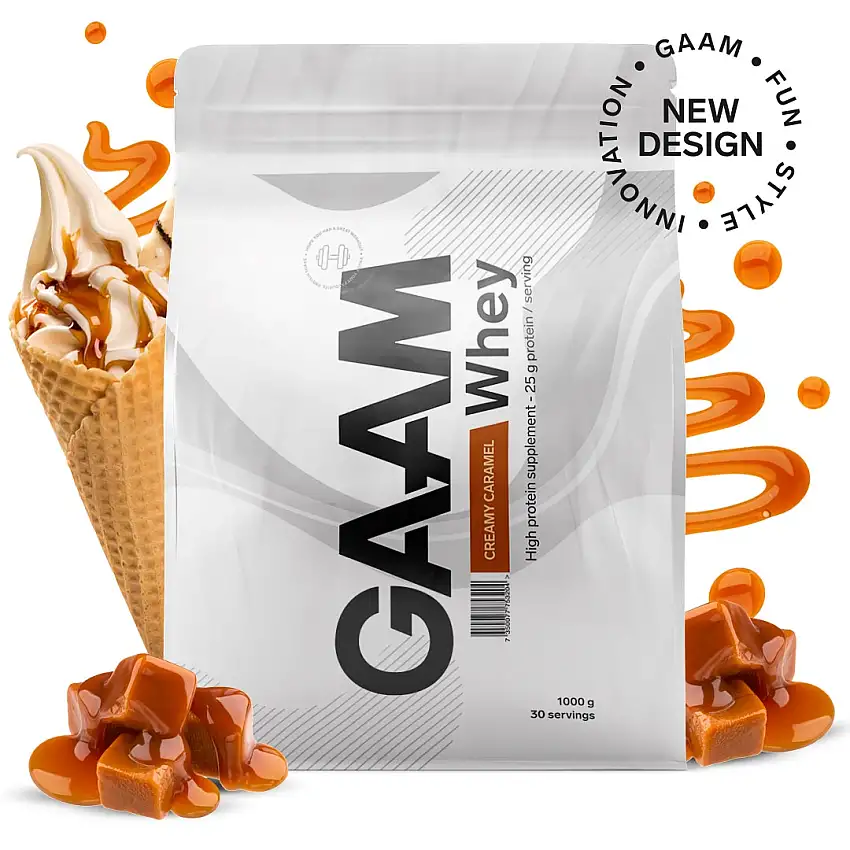 Proteinpulver GAAM 100% Whey Premium Creamy Caramel 1 kg