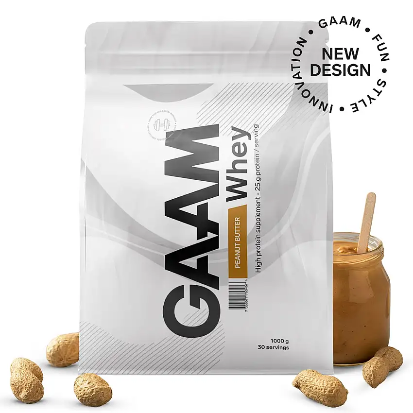 Proteinpulver GAAM 100% Whey Premium Peanut Butter 1 kg