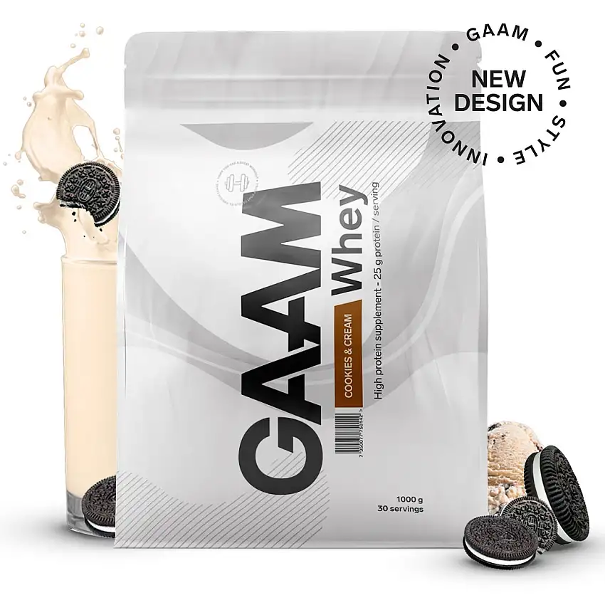 Proteinpulver GAAM 100% Whey Premium Cookies & Cream 1 kg