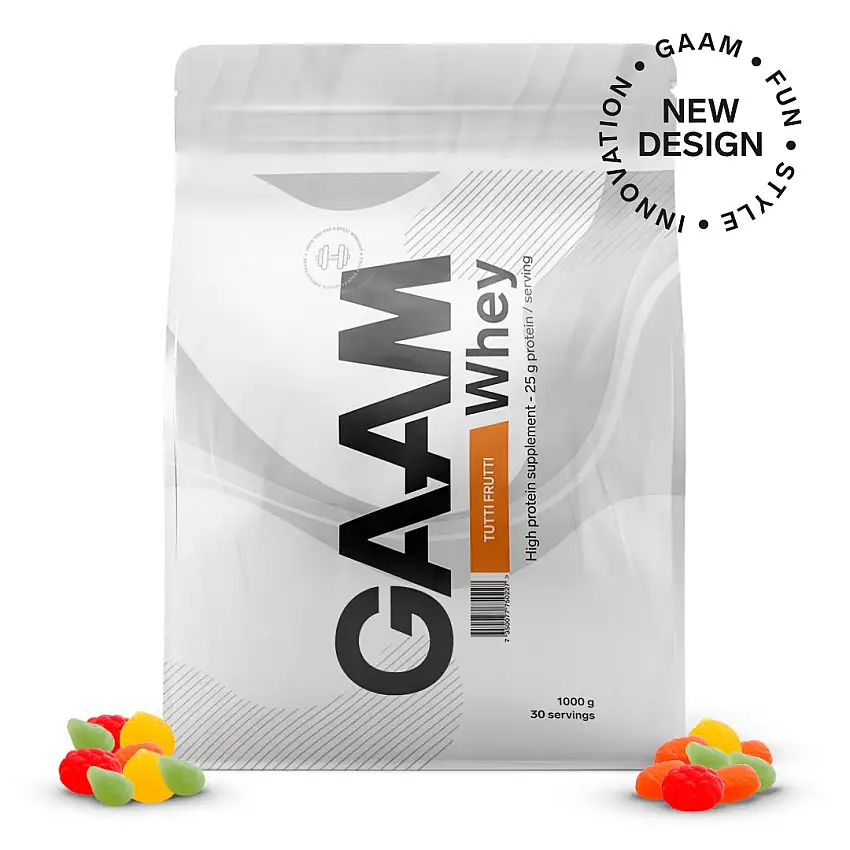 Proteinpulver GAAM 100% Whey Premium Tutti Frutti 1 kg