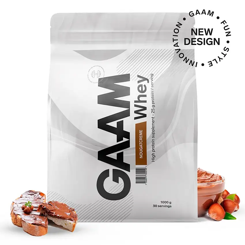 Proteinpulver GAAM 100% Whey Premium Nougatcreme 1 kg
