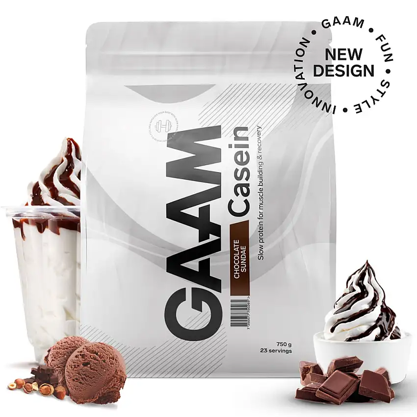 Proteinpulver GAAM 100% Casein Premium Chocolate Sundae 750 g