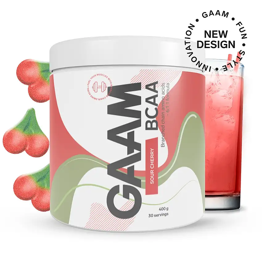 Aminosyror GAAM Candy Series BCAA Sour Cherry 400 g
