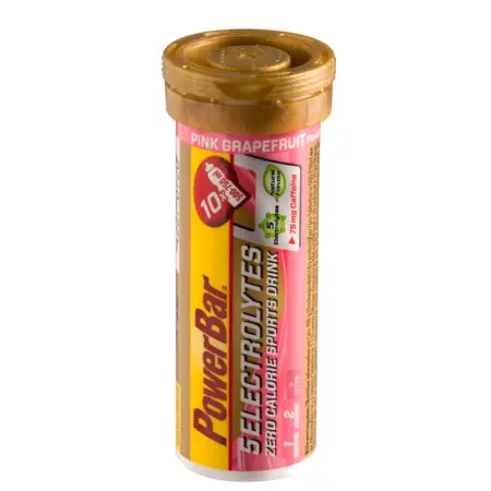 Elektrolyter PowerBar Elektrolyter 5 Pink Grapefruit caffeine (12X10 tabs)