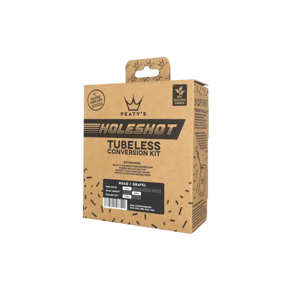 Omvandlingskit för hjul med 60mm ventil tubeless Peaty's