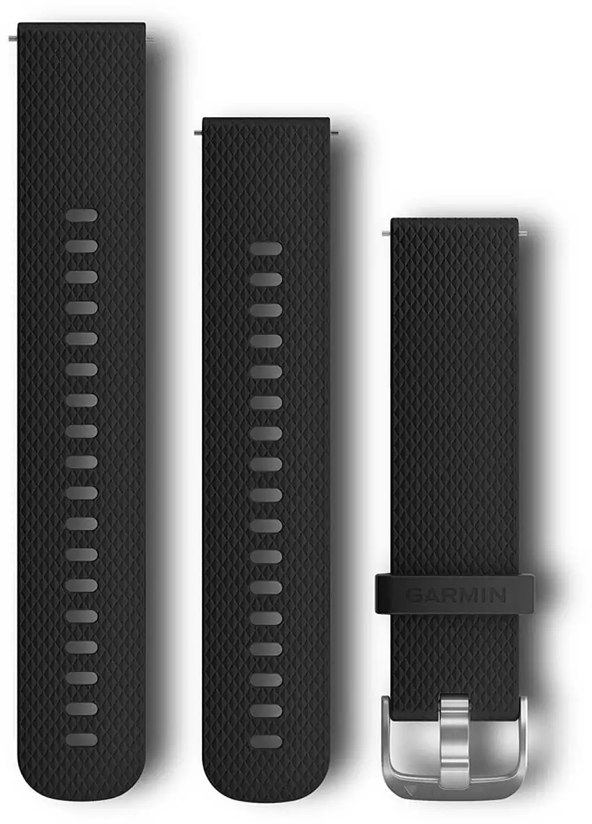 Armband Garmin Quick Release 20 mm silikon svart/silver