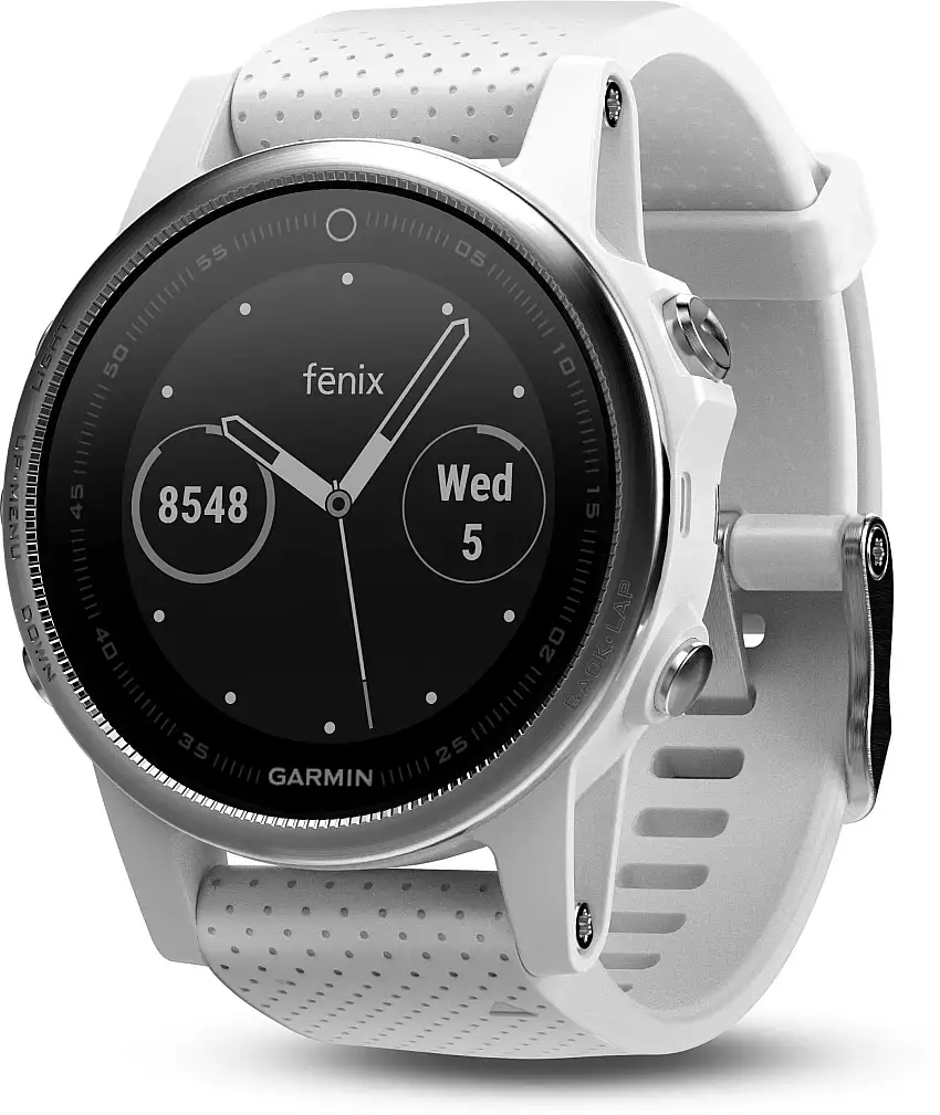 Träningsklocka Garmin Fenix 5S vit/carraravit