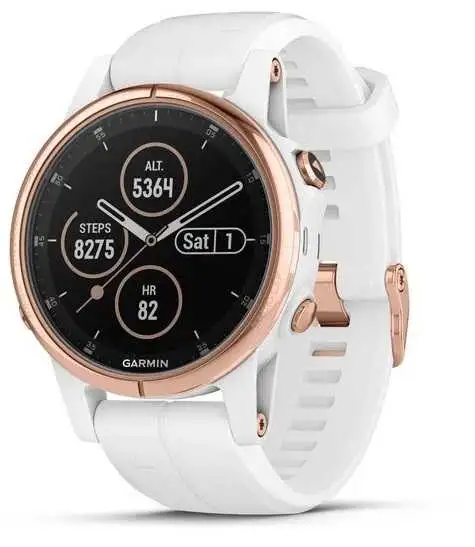 Träningsklocka Garmin Fenix 5S Plus Sapphire roséguld/vit