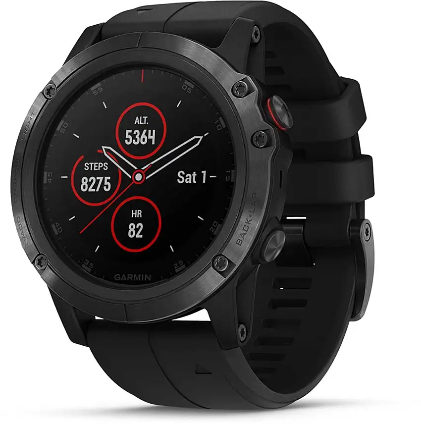 Träningsklocka Garmin Fenix 5X Plus Sapphire svart/svart