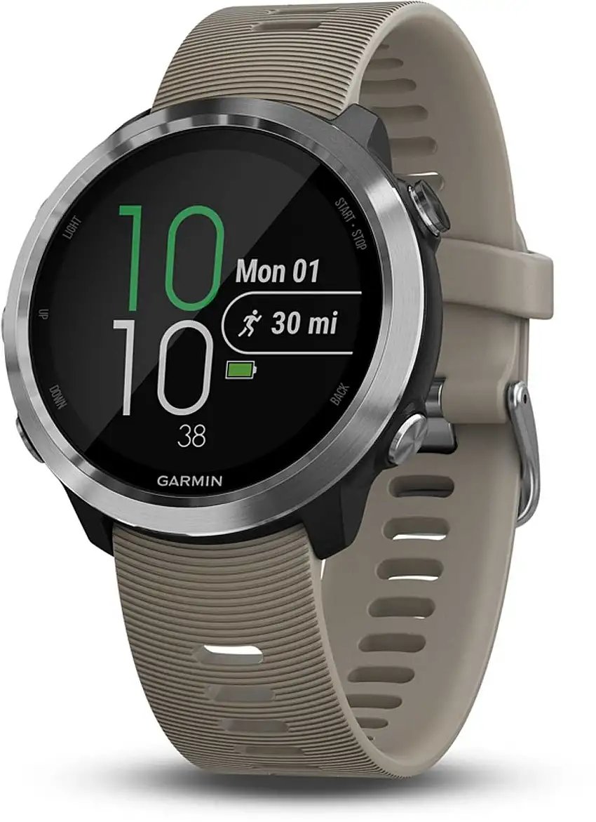 Träningsklocka Garmin Forerunner 645 silver/beige