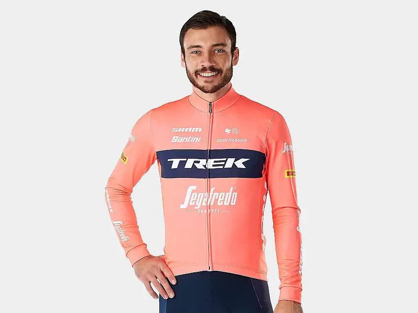 Tröja Santini Trek-Segafredo Team Replica LS Thermal Training Salmon