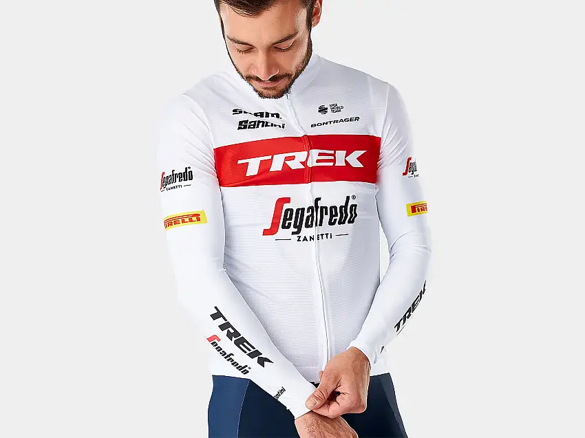 Armvärmare Santini Trek-Segafredo Team Cycling Vit