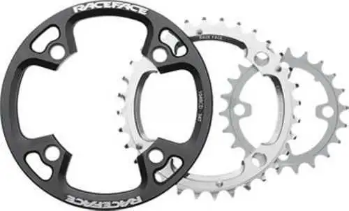 Drev Race Face Team FR Set 64/104 bcd 9 växlar 22/32T/Bashguard svart
