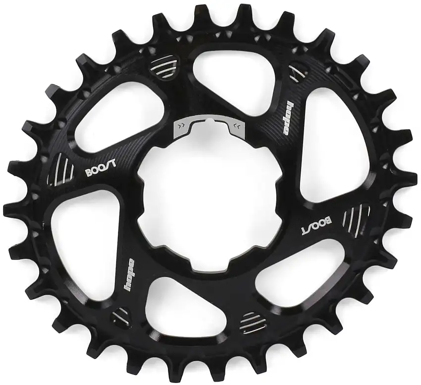 Drev Hope Oval Spiderless Retainer 1 x 9-12 växlar Boost 34T blå