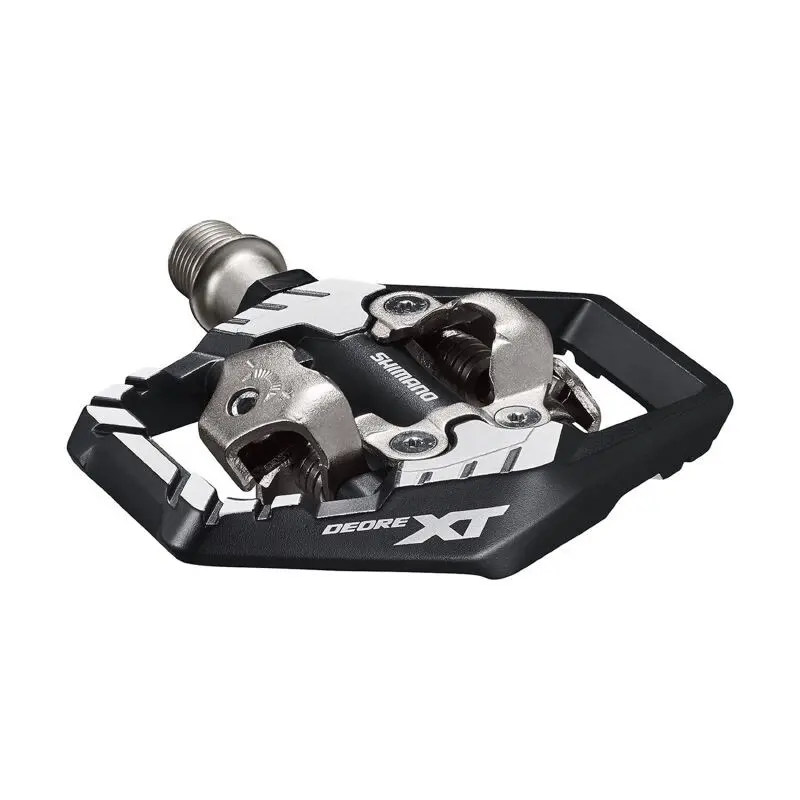 Automatiska mountainbikepedaler med bredare klackar Shimano XT M8120 SPD