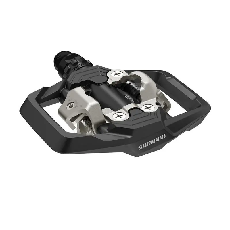 Automatiska mountainbikepedaler med dubbelklick, plattform och klossar Shimano PD-ME700