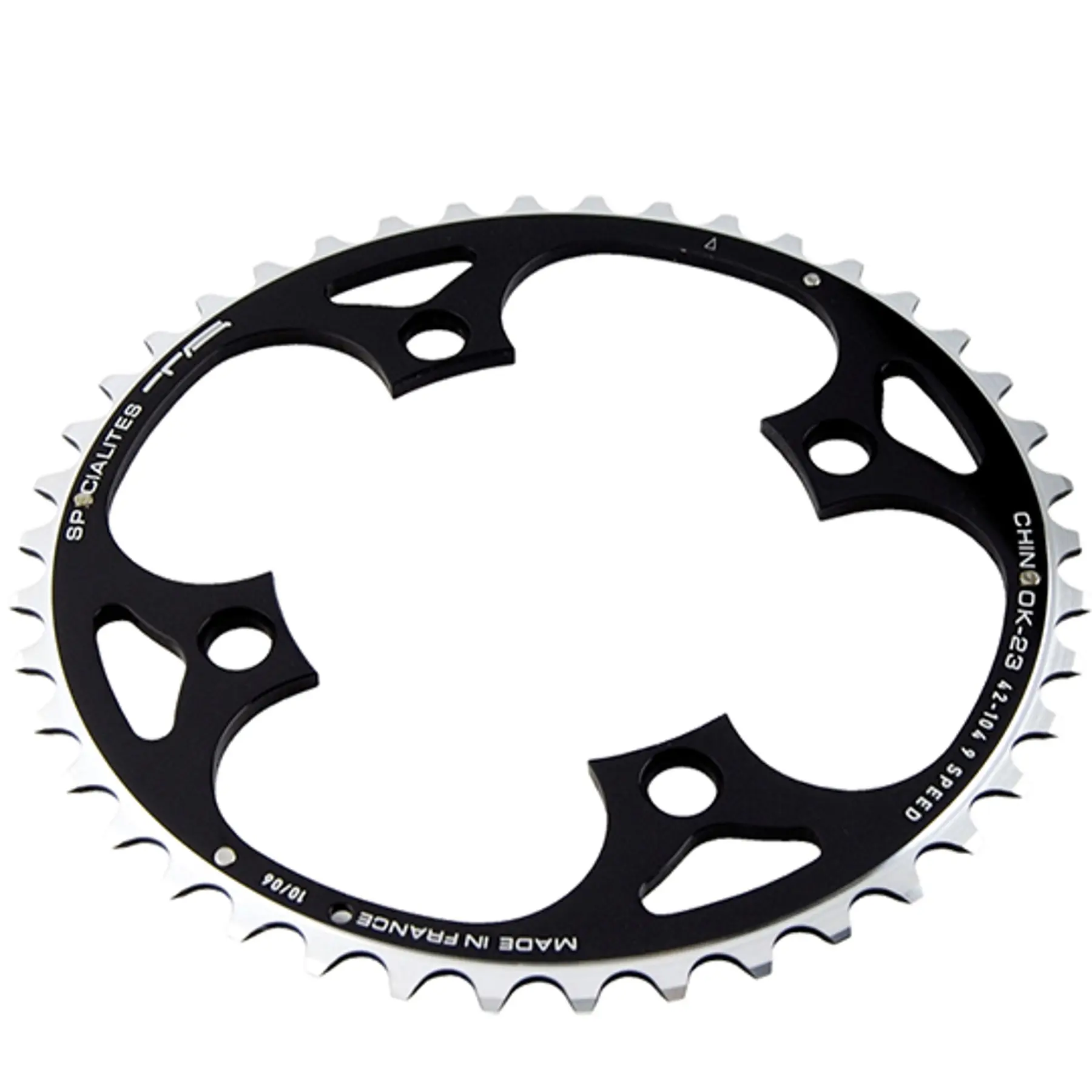 Cykeldisk platta 104 yttre 4 grenar chinook Specialités T.A.