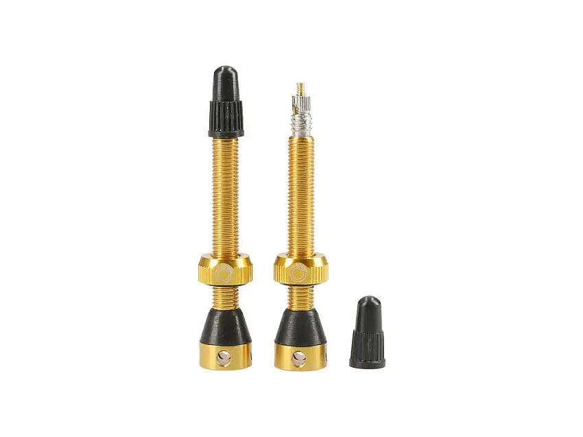 Tubelessventil TUBOLIGHT för använding med insert - 50 mm Gold