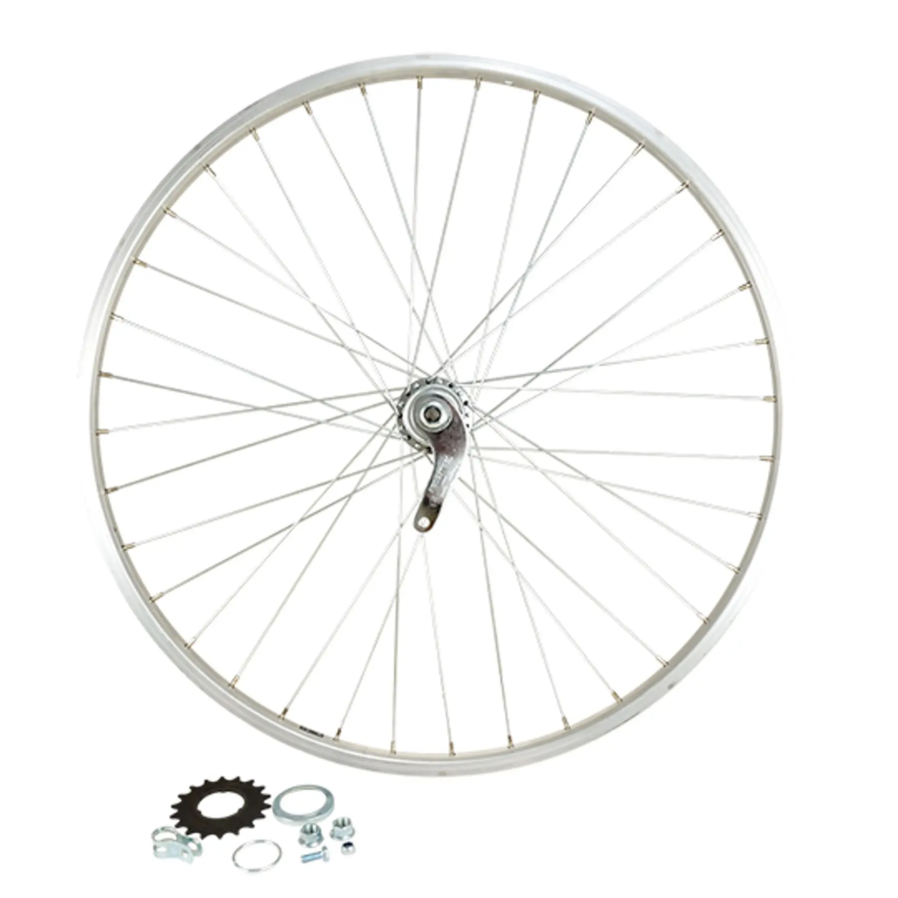 Bakhjul cykel mutter. solid axel aluminium fälg Velox Moy. Velosteel Coaster