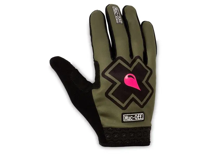 Handskar MUC-OFF Riders Gloves Green/Pink