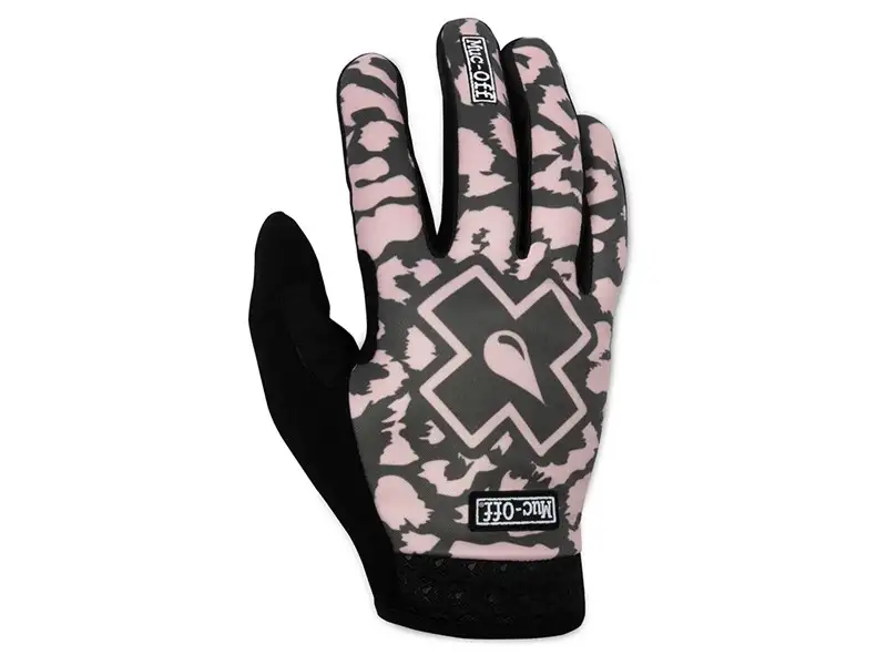 Handskar MUC-OFF MTB Rider Gloves Green/Pink Leopard