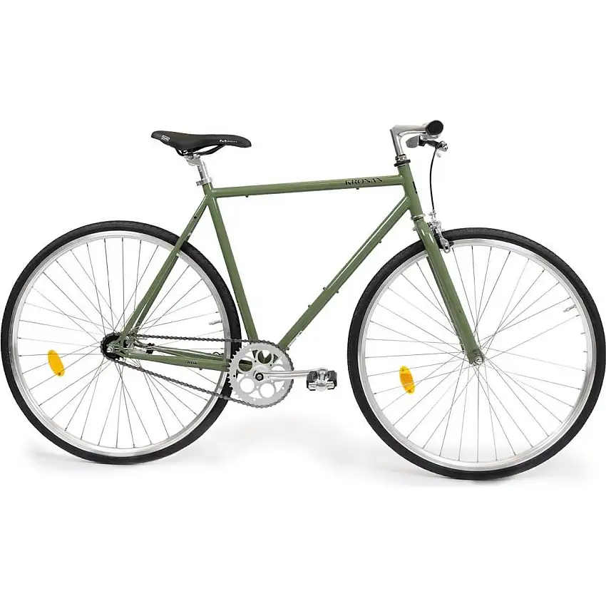 Herrcykel Kronan Rask H1 Singlespeed olivgrön