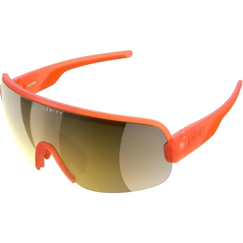 Cykelglasögon POC Aim Fluo. Orange Translucent/Clarity Road/Partly Sunny Gold