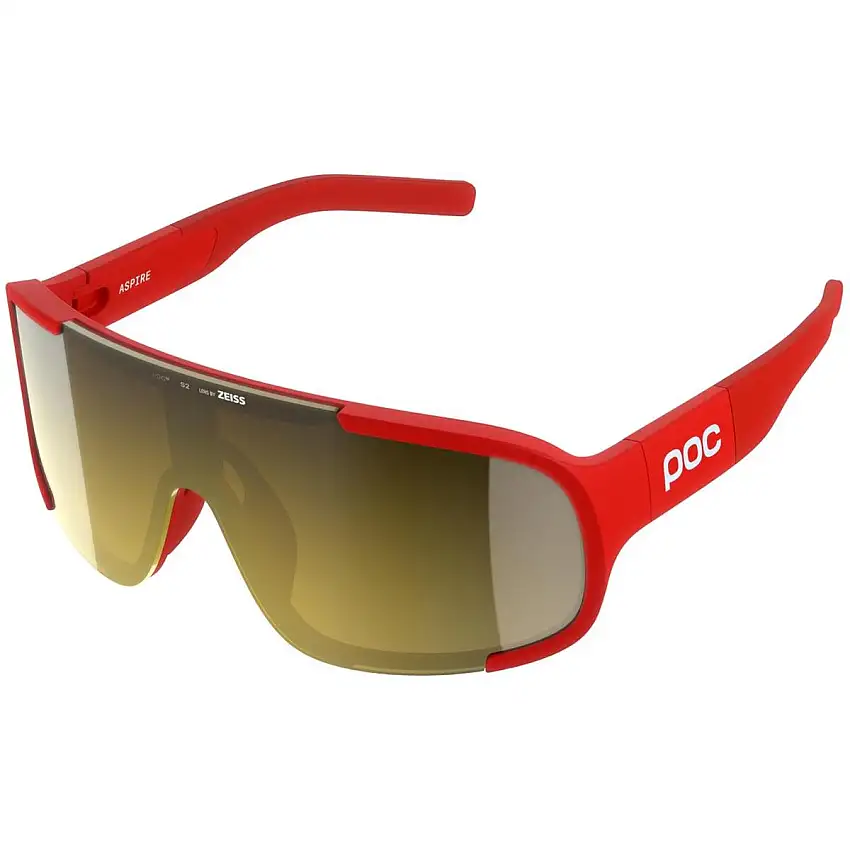 Cykelglasögon POC Aspire WF Prismane Red/Clarity Road/Partly Sunny Gold