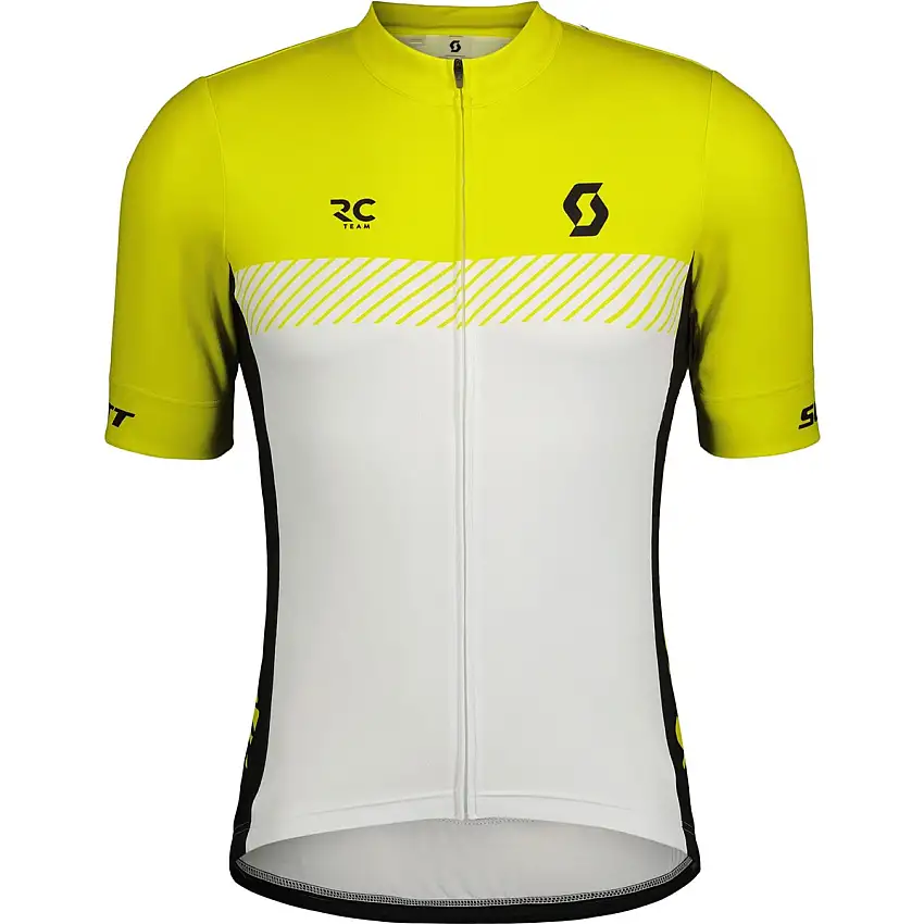 Cykeltröja Herr Scott RC Team SS Sulphur Yellow/White