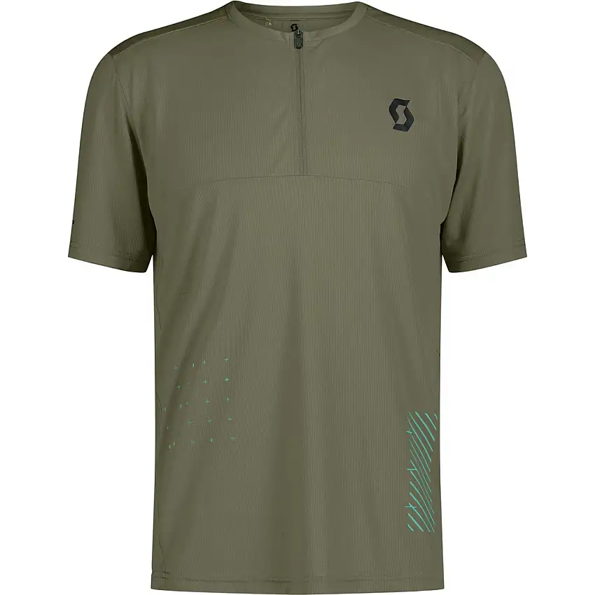Cykeltröja Herr Scott Trail Vertic Zip SS Hay Green/Black