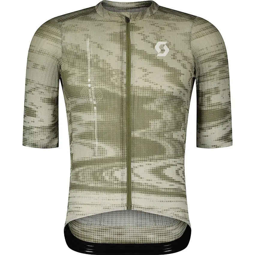 Cykeltröja Herr Scott Ultd. SL SS Cotton White/Hay Green