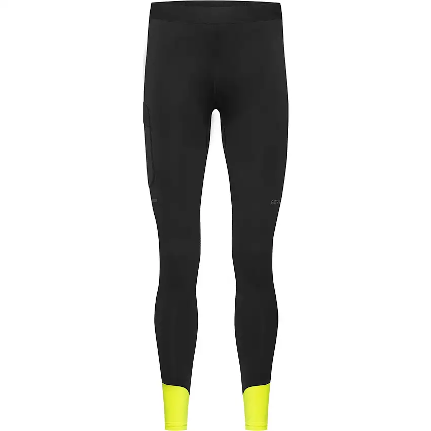Löparbyxor GOREWEAR Concurve Thermo Tights Mens Black/Neon Yellow