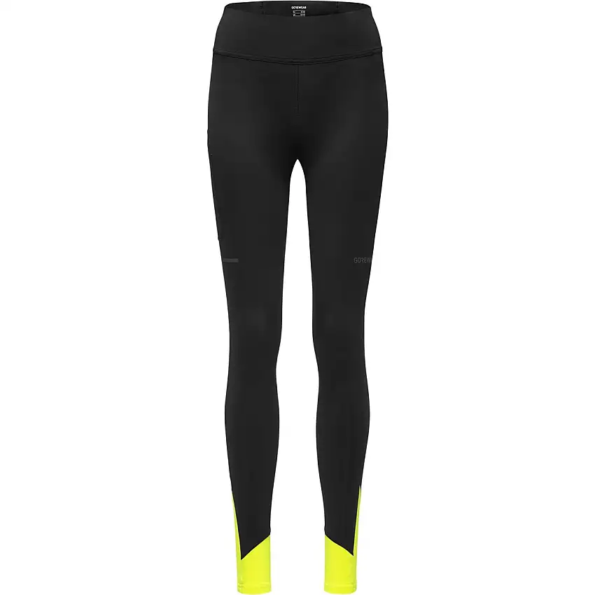 Löparbyxor GOREWEAR Concurve Thermo Tights Womens Black/Neon Yellow