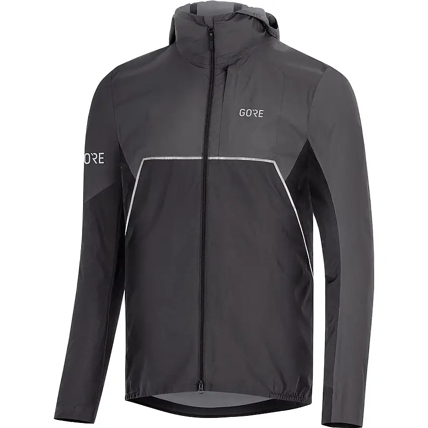 Löparjacka GOREWEAR R7 Partial GORE-TEX INFINIUMT Hooded Jacket Black/Terra Grey