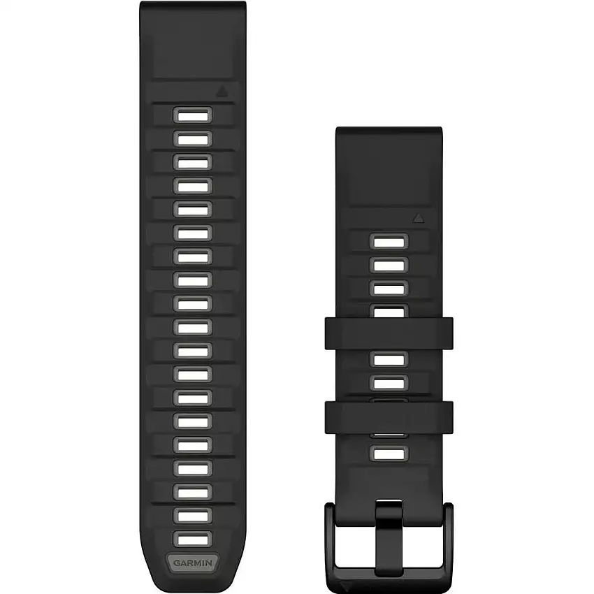 Klockarmband Garmin QuickFit 22 Silikon Black/Pebble Gray