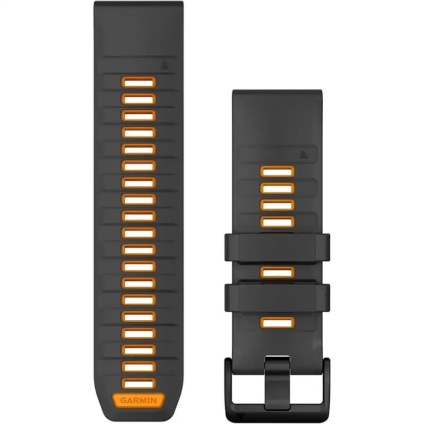 Klockarmband Garmin QuickFit 26 Silikon Graphite/Spark Orange
