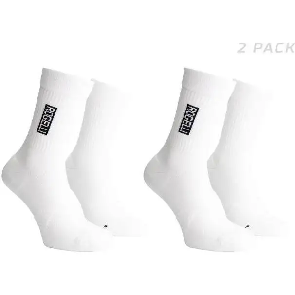Löparstrumpor Rogelli Distance Running Socks 2-Pack White