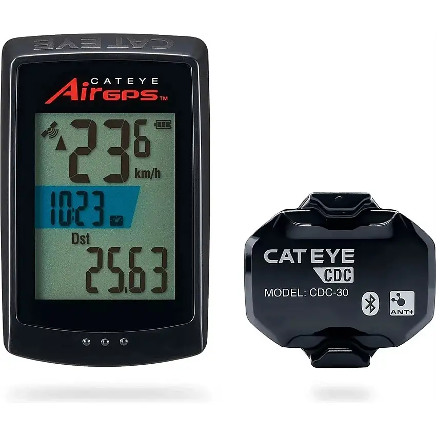 Cykeldator Cateye Air GPS w/ Cadence Black