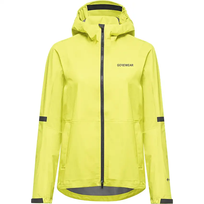 Cykeljacka GOREWEAR Lupra GORE-TEX 2.0 Hooded Jacket Womens Lime Yellow