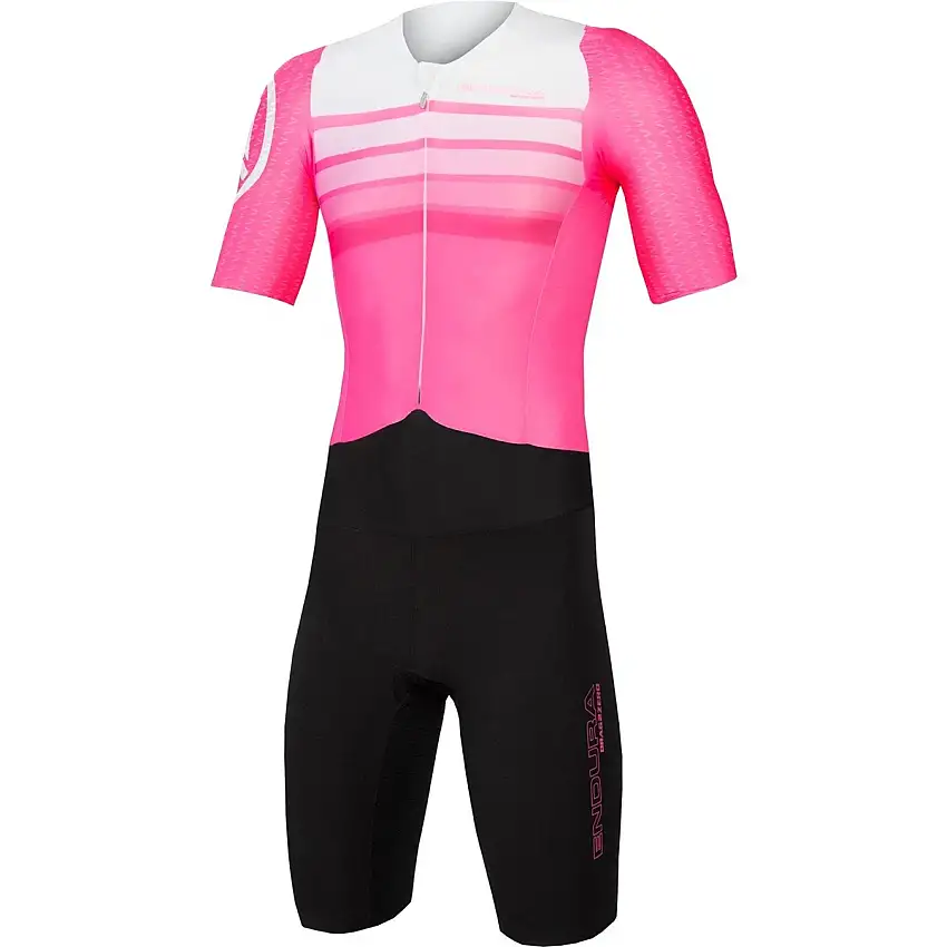 Triathlondräkt Endura QDC S/S Tri Suit II with SST Bright Pink