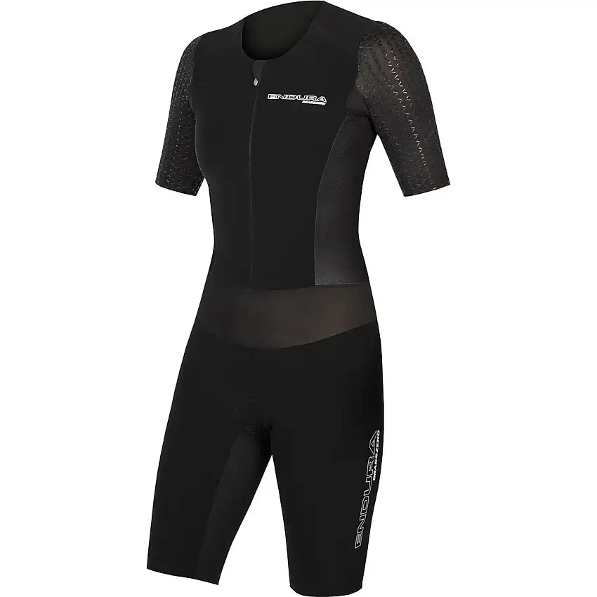 Triathlondräkt Endura Dam QDC S/S Tri Suit II with SST Black