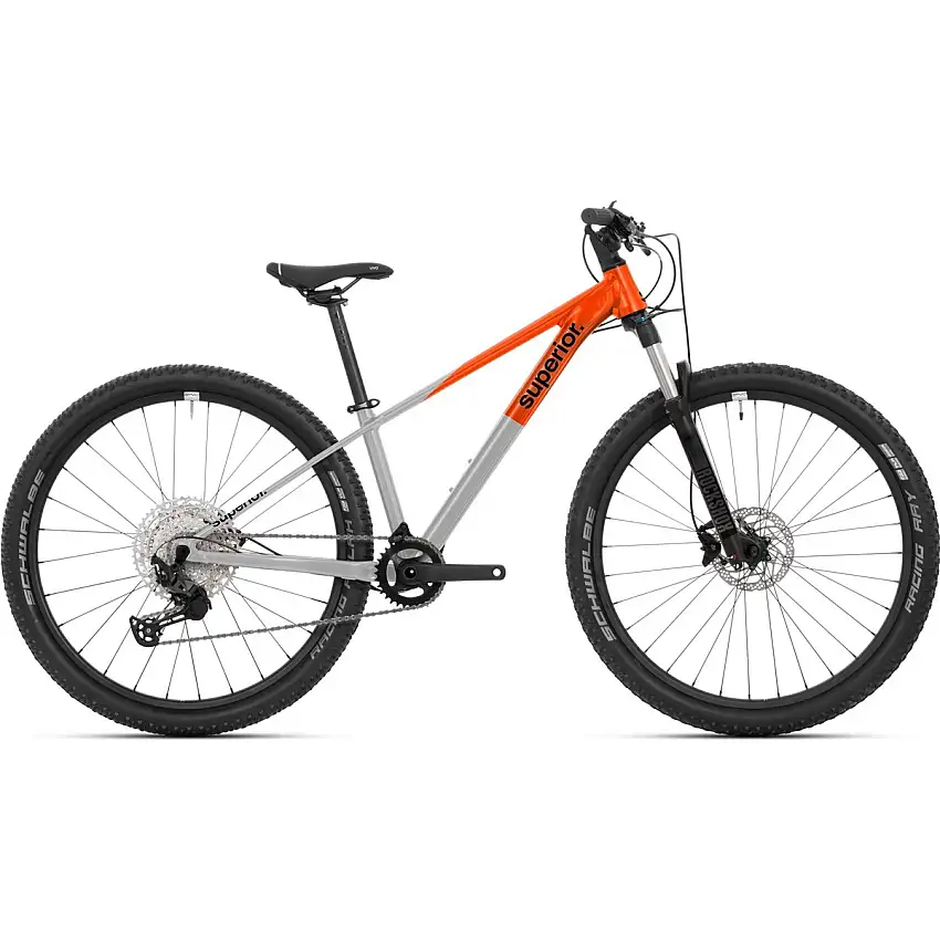Barncykel Superior TEAM 27.3 Gloss Grey/Red