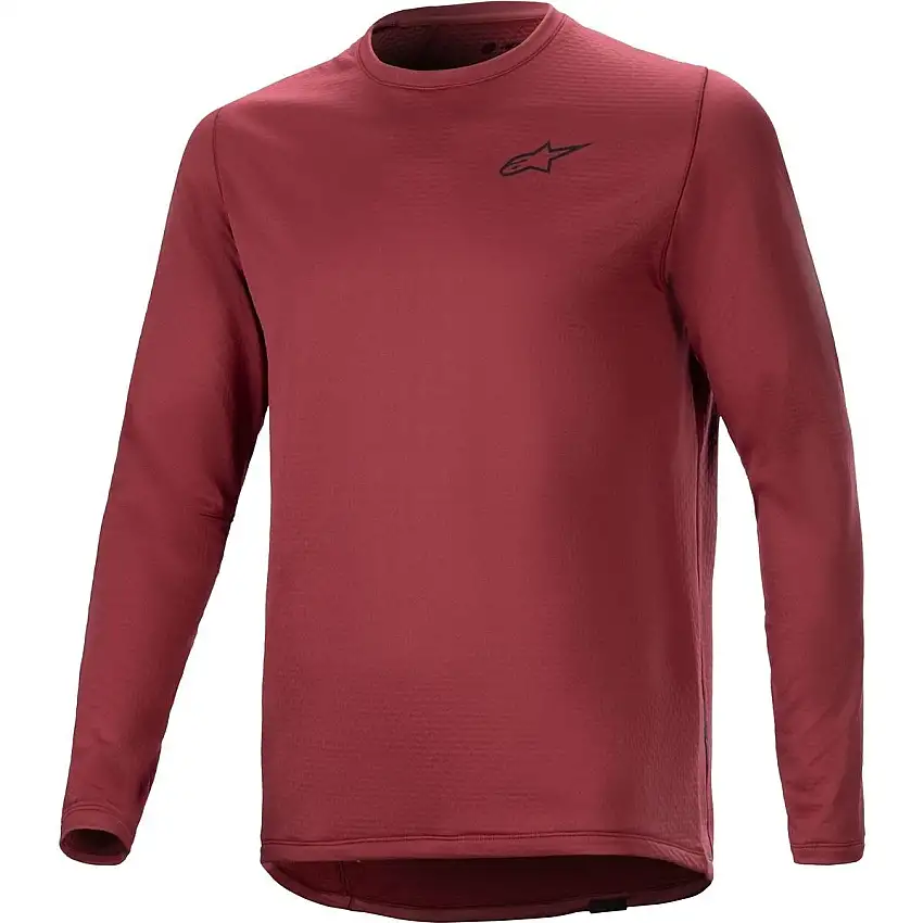 Cykeltröja Alpinestars A-Dura Thermal Jersey Burgundy